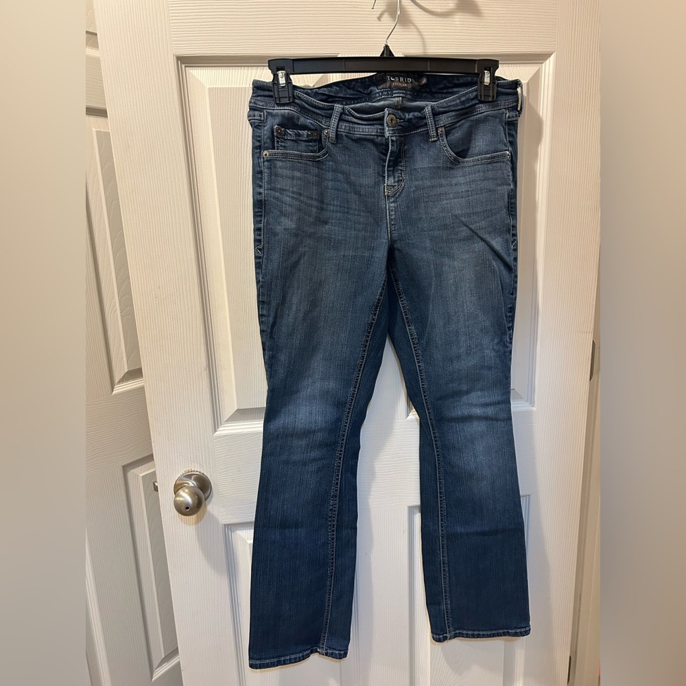Torrid 12R Women's Classic Blue Premium Barely Boot Cut Low Rise Jeans Pre-Owned